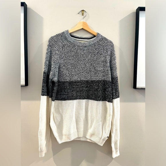 Men’s sweater from Denim & Flower size M-white and grey NWT - Picture 1 of 4